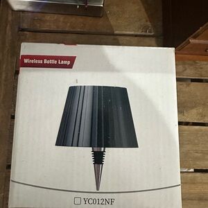 BNIB Sleek Black Wireless Bottle Lamp - Including beautiful bottle as lamp base